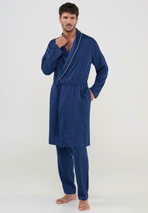 CUADRITOS JACQUARD - Albornoz - azul marino