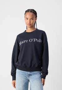 Marc O'Polo LOGO EMBROIDERY AT FRONT - Felpa - deep blue sea