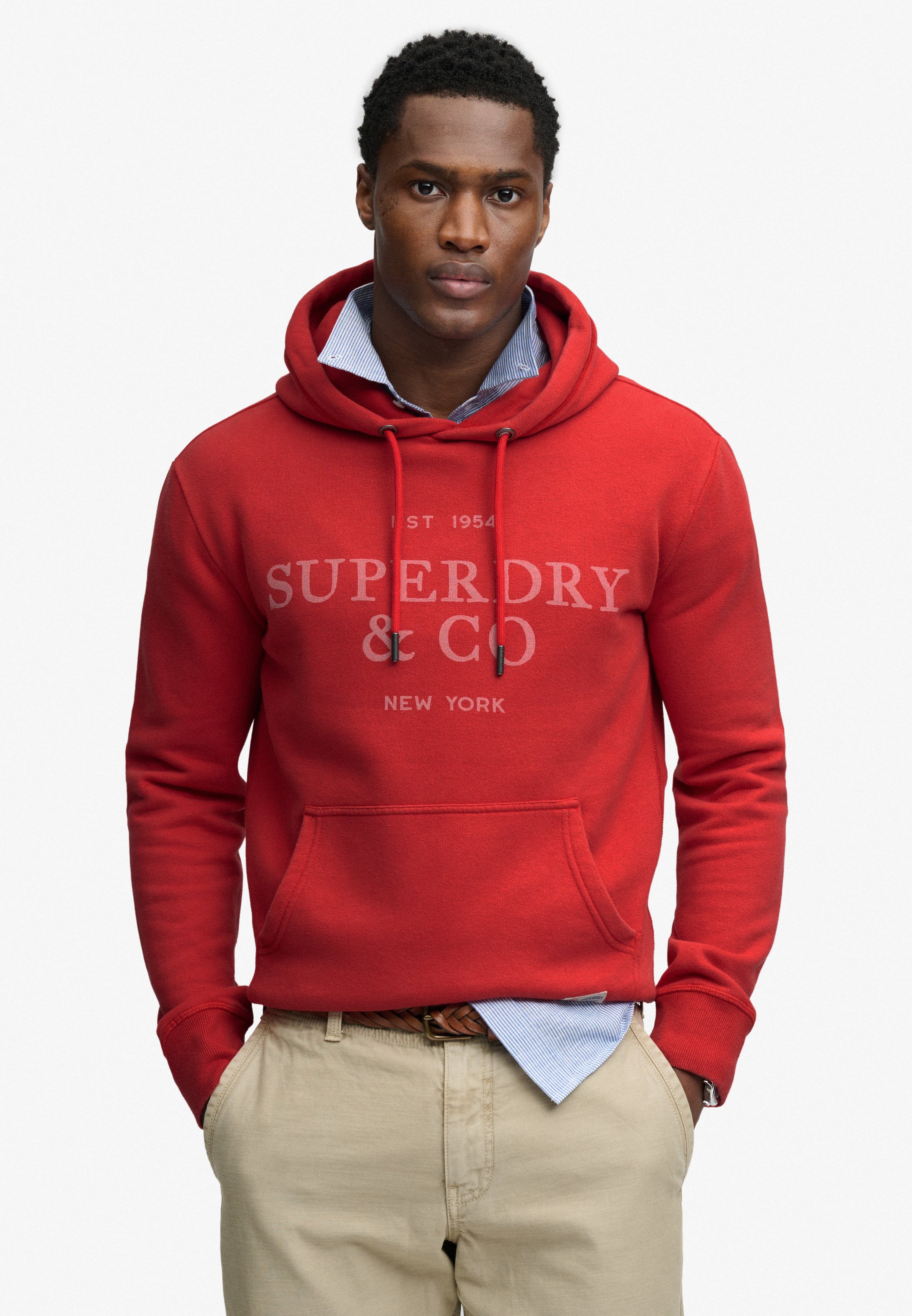 Superdry Felpa Con Cappuccio Uomo – Vintage Logo EMB Hood – Thrift Gold Marl – Taglia S