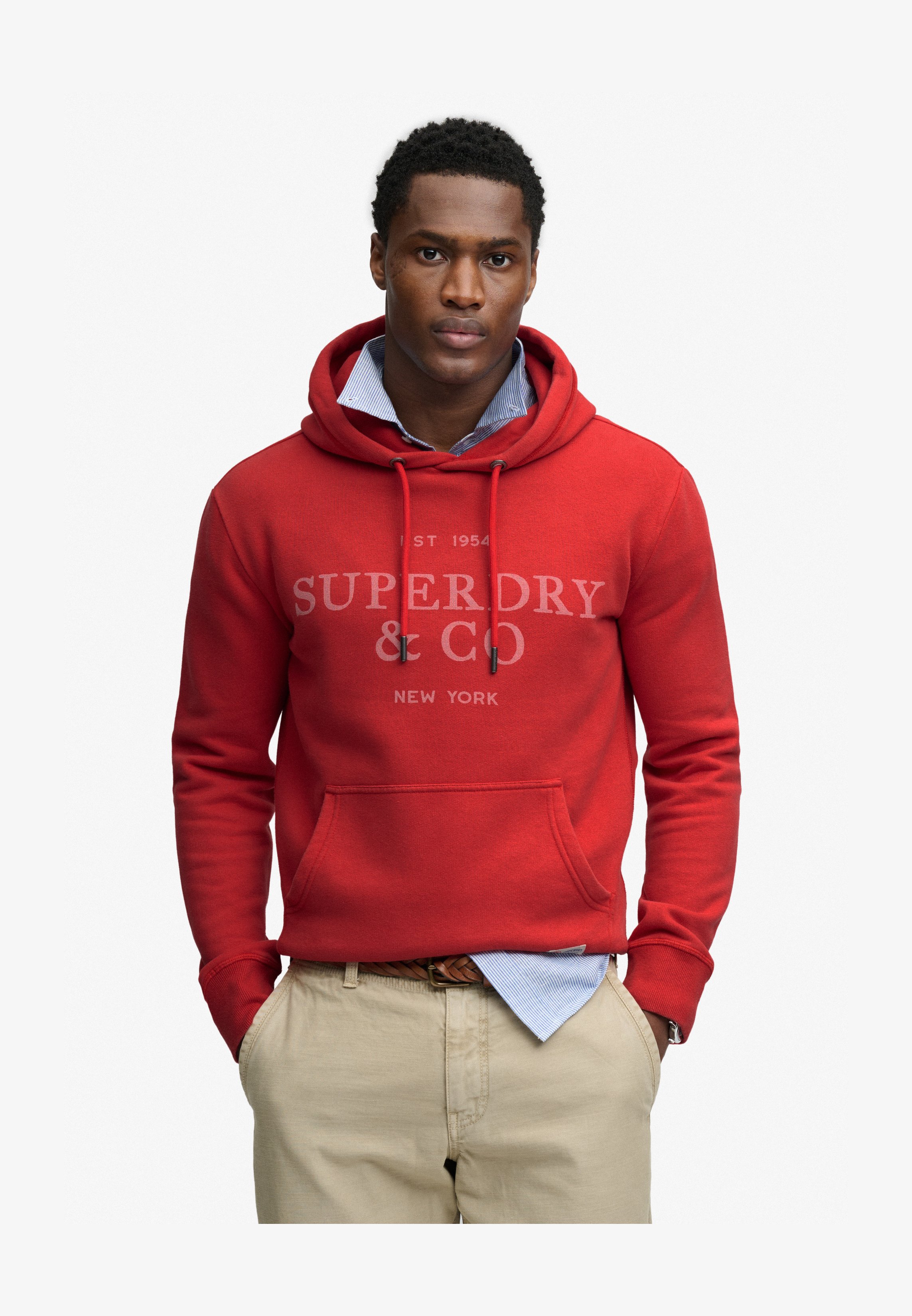 Superdry Felpa Con Cappuccio Uomo – Vintage Logo EMB Hood – Thrift Gold Marl – Taglia S