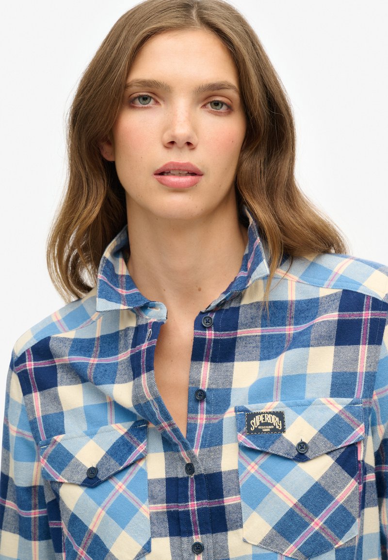 Superdry Geruit Overshirt Dames Superdry Co CHECK Lichte Jas