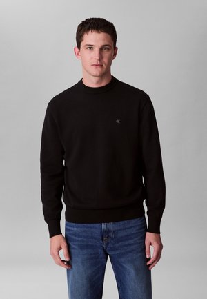 Calvin Klein Jeans, LONG SLEEVED RELAXED CREW NECK - Strickpullover - black