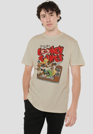 Cotton Soul, LOONEY TUNES SATURDAY MORNINGS - Print T-shirt - sand