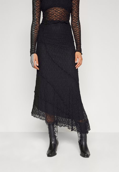 ONLY ONLKIM SLIT - Fustă maxi - black