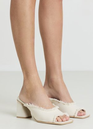 Calliope Heeled mules - ecru