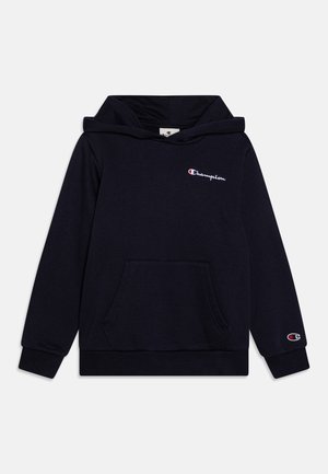 Sudadera con capucha de color azul marino en mezcla de algodón, con un bolsillo frontal, logo bordado en el pecho y puños y dobladillo de canalé.
