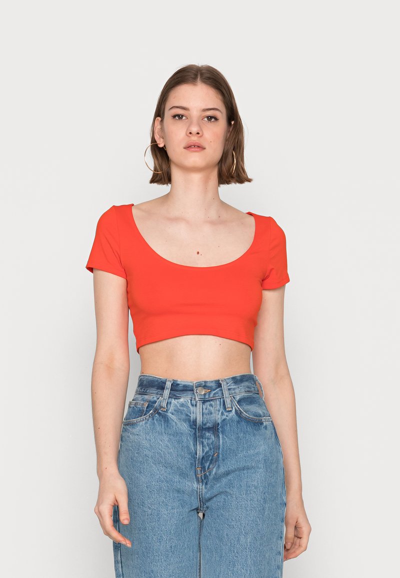 Damen T-Shirts | Monki 2 PACK T-Shirt basic red/black/mehrfarbig - AM64021 Damen T-Shirts | Monki 2 PACK T-Shirt basic red/black/mehrfarbig - AM64021