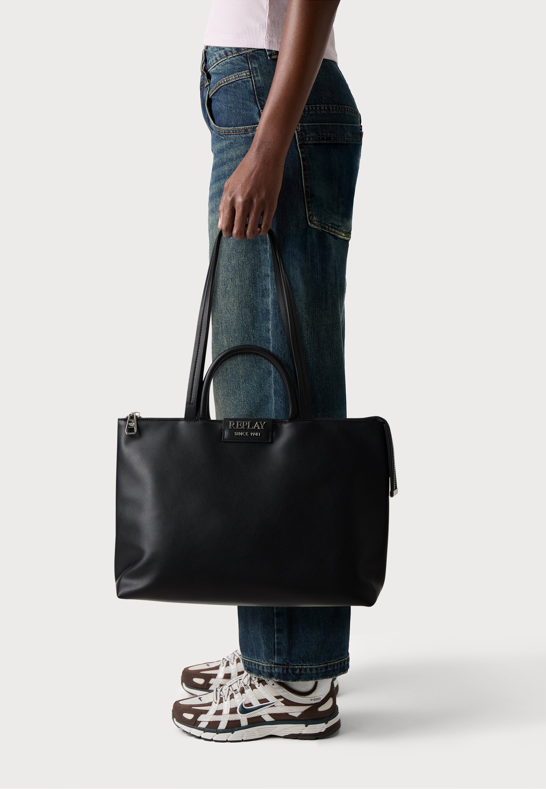 Replay MARCEL ZIP MULTI - Tote bag - black - Zalando