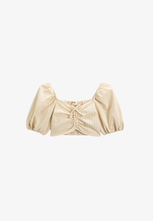 Koton CROP - Bluse - yellow