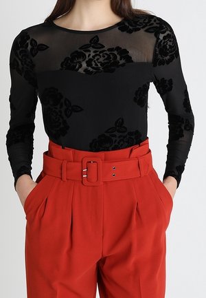 Langærmet T-shirt - black