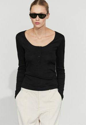 Massimo Dutti, Maglietta a manica lunga - black