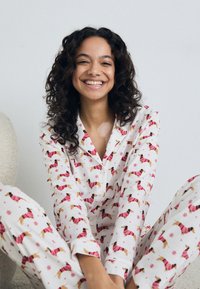 LASCANA XMAS PYJAMA SET - Pyjama - weiß gemustert