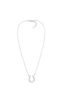 Sötlänk i silver med en hängande hästsko i pendel-form, prydd med glittrande detaljer, slät yta och en fin design. Kedjan har en justerbar låsning.