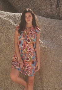 Next Päevakleit - orange tropical print