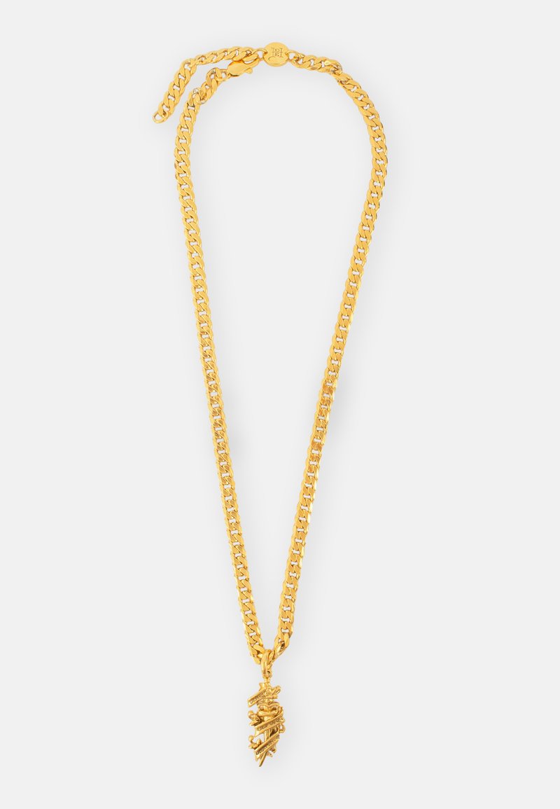 Ed Hardy DEATH BEFORE DISHONOR DAGGER PENDANT NECKLACE UNISEX - Náhrdelník - gold-colored