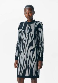 Object OBJRAY DRESS - Stickad klänning - black