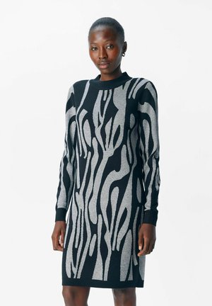 OBJRAY DRESS - Strickkleid - black
