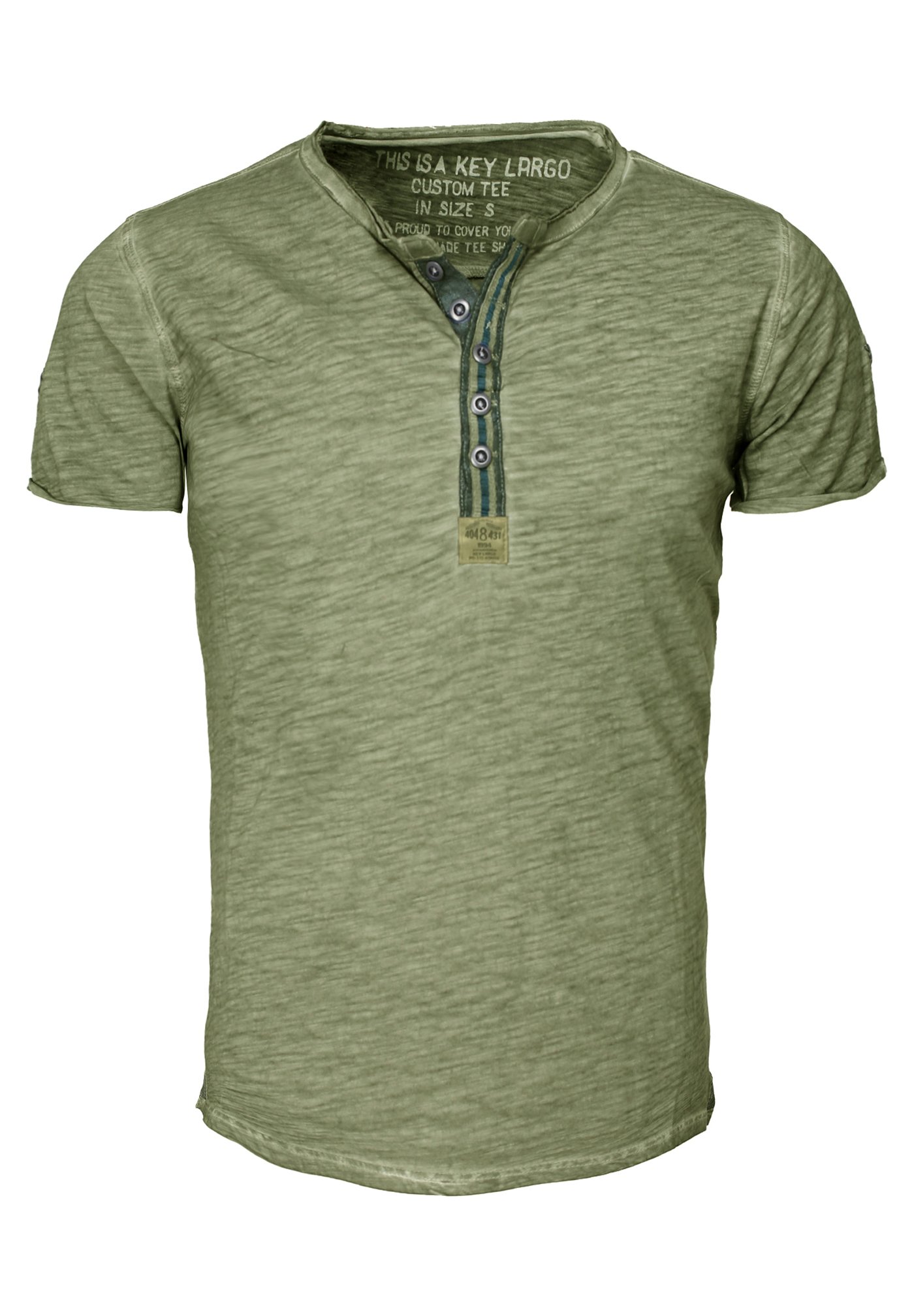 KEY LARGO Herren T-Shirt 'Think Round' Mit Smiley-Print – Aus Weicher Baumwolle, Lässig Und Vielseitig