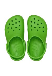 Πράσινα Crocs με πολλά οπές για αερισμό, λείο υφή και λουράκι στο πίσω μέρος για ασφαλή εφαρμογή. Υφή στο πέλμα για άνεση.