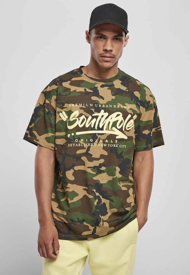 Southpole Marškinėliai su spaudiniu - korean camo