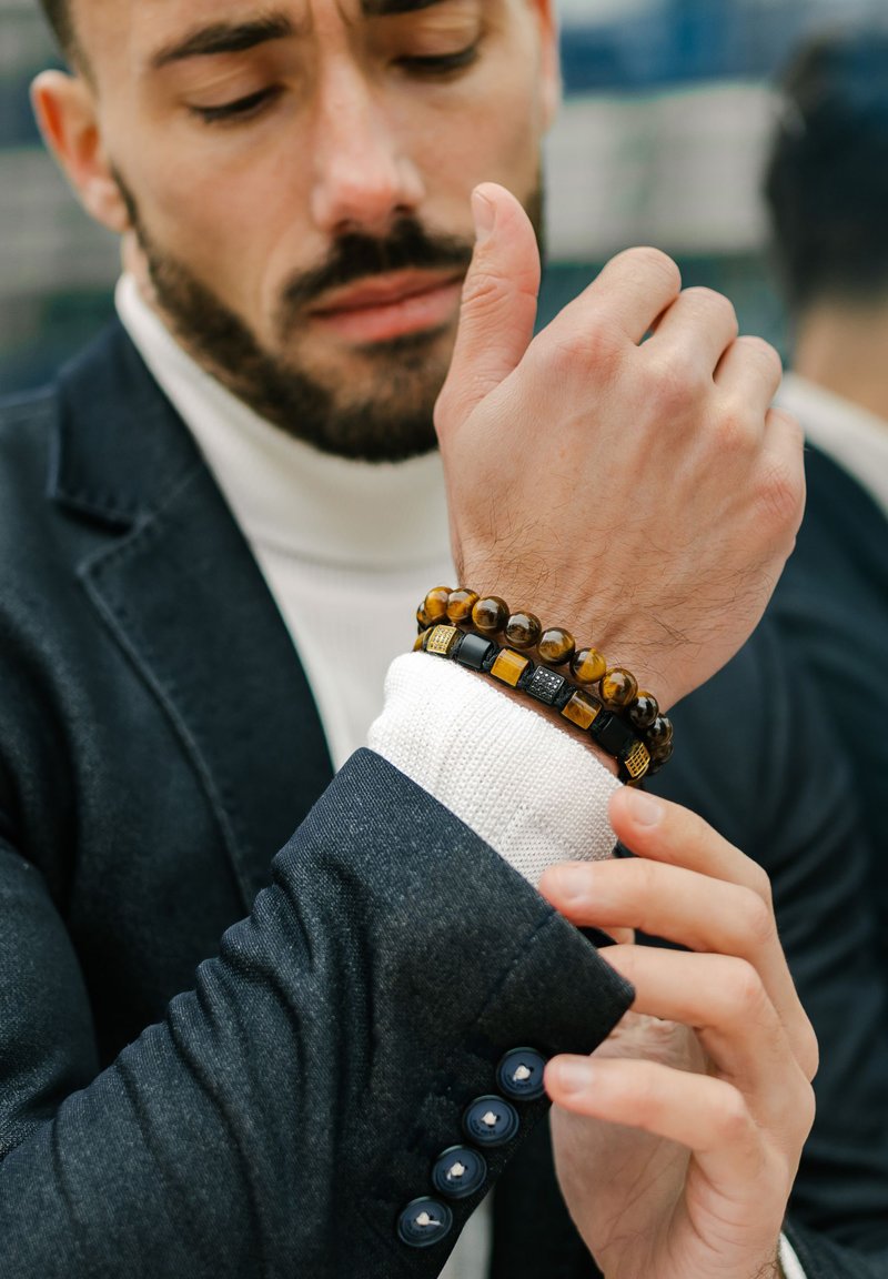 GT collection TIGER EYE BEADED Pulsera - brown/marrón Zalando.es