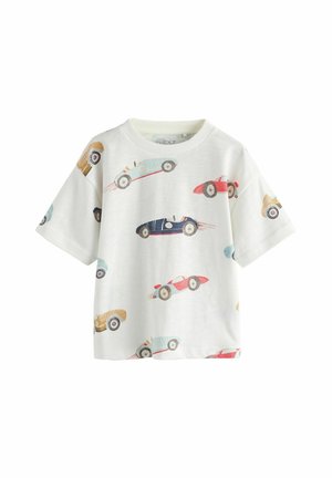SHORT SLEEVE ALL OVER - T-shirt med print - white watercolour car