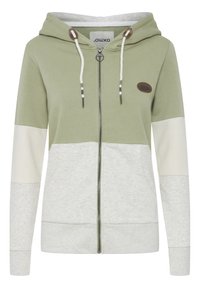 Oxmo Sudadera con cremallera - mottled light green