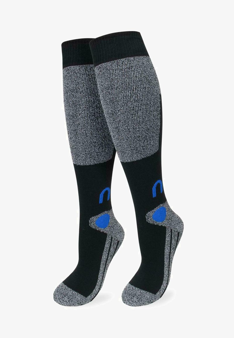 Normani HIGH KNEE THERMAL CUSH 2 PACK - Kniestrümpfe - blue black grey