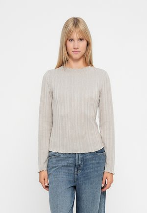 ONLNORMA MOCKNECK GLITTER - Longsleeve - pumice stone