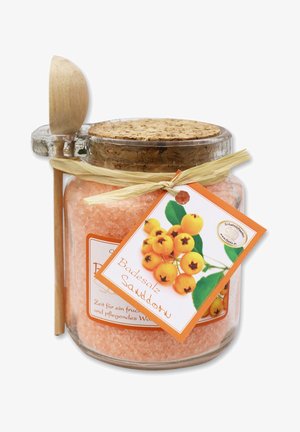Florex BADESALZ SANDDORN IM GLAS MIT HOLZLÖFFEL 300 G - Bubble bath & soak - gelb