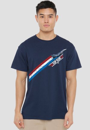 TOP GUN STRIPES - Print T-shirt - dark blue