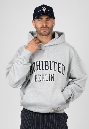 PROHIBITED, COLLEGE HOODIE UNISEX - Hættetrøje - grey melange