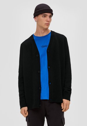 QS IM LOOSE FIT - Strickjacke - schwarz