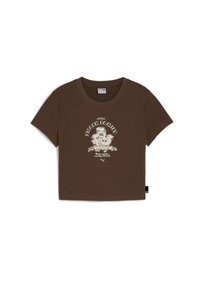 GRAPHICS SNACK - Print T-shirt - espresso brown
