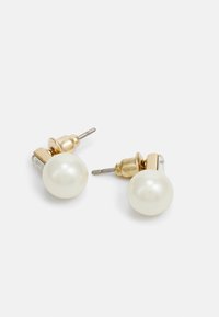 Lauren Ralph Lauren STONE STUD - Náušnice - gold-coloured/white