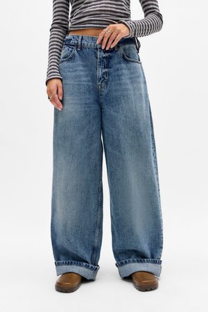 TITAN MID VINTAGE - Vaqueros boyfriend - blue