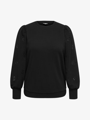 ONLY Carmakoma, CARFEMME LPUFF EMBROIDERY - Sweatshirt - black
