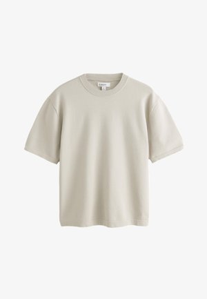 Next, REGULAR FIT - RELAXED FIT PREMIUM MID WEIGHT KNITTED SHORT SLEEVE T-SHIRT - T-shirt basic - neutral