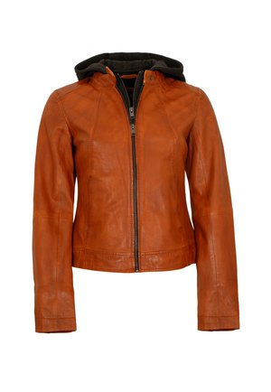 ASHLEY - Lederjacke - orange