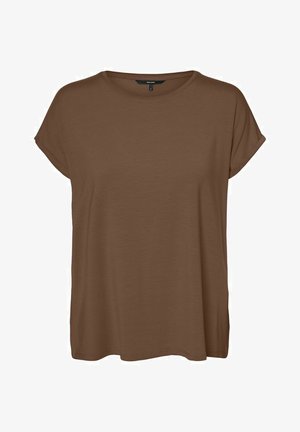 Vero Moda, VMAVA PLAIN SS TOP JRS NOOS - T-shirt basique - cocoa brown