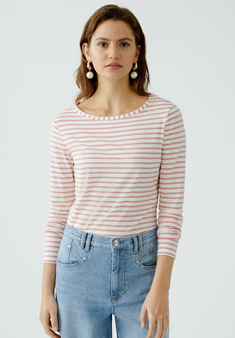 Oui SUMIKO - Langarmshirt - rose white