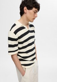 Selected Homme SLHNIK RELAXED OPEN - Pólóing - egret/sky captain