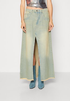 Jaded London COLOSSUS REWORK SKIRT WITH SPLIT - Jupe en jean - blue