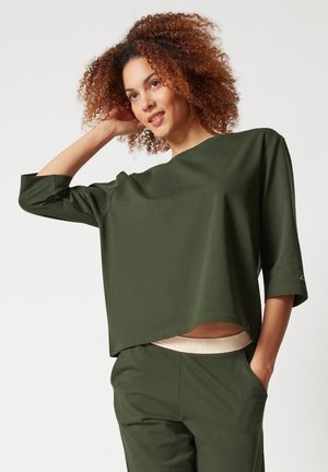 3/4 ÄRMEL NIGHT - Pyjama top - rosin green