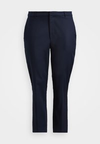 DOUBLE FACED STRETCH COTTON PANT - Hlače - navy