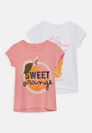 NKFVEEN CAPSL TOP BOX 2PACK - T-shirt z nadrukiem - geranium pink