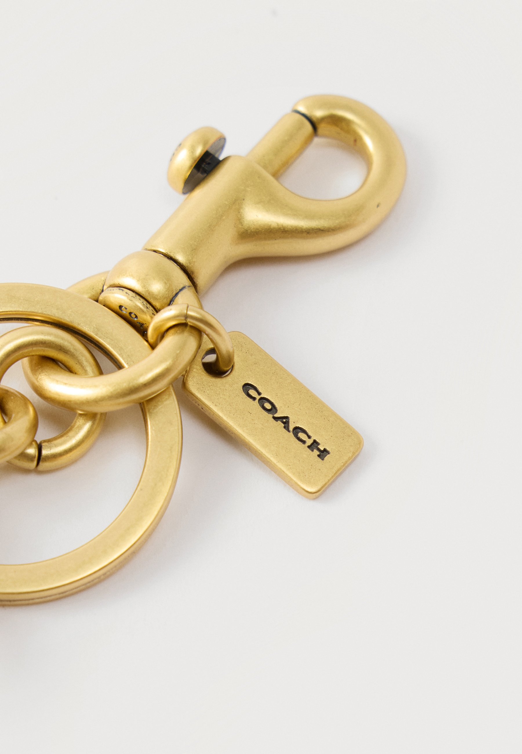 希少✨COACH Bag Charm Keychain Signature COACH SIGNATURE BAG CHARM - Keyring - brown/gold-coloured - Zalando