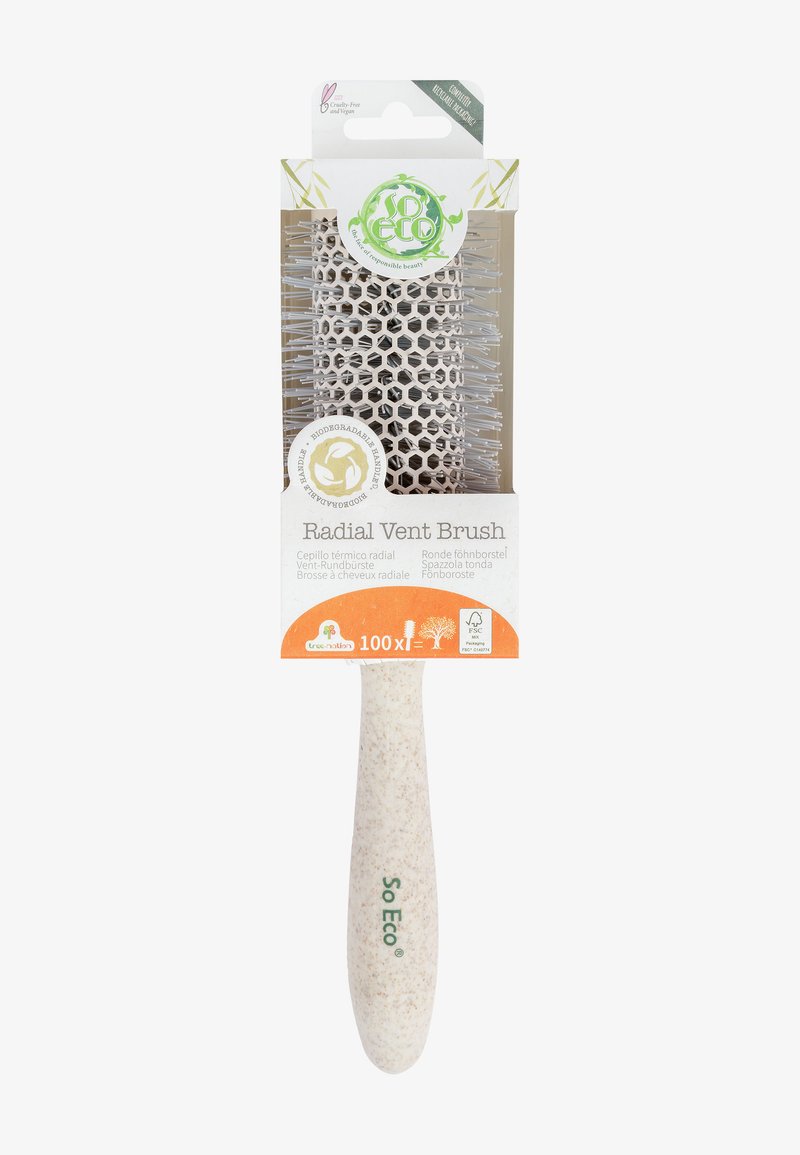 So Eco - SO ECO BIODEGRADABLE CERAMIC ROUND BRUSH - MEDIUM - Makeup pensel - stone, Forstørre