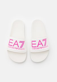 EA7 Emporio Armani UNISEX - Badesandaler - white/pink fluo