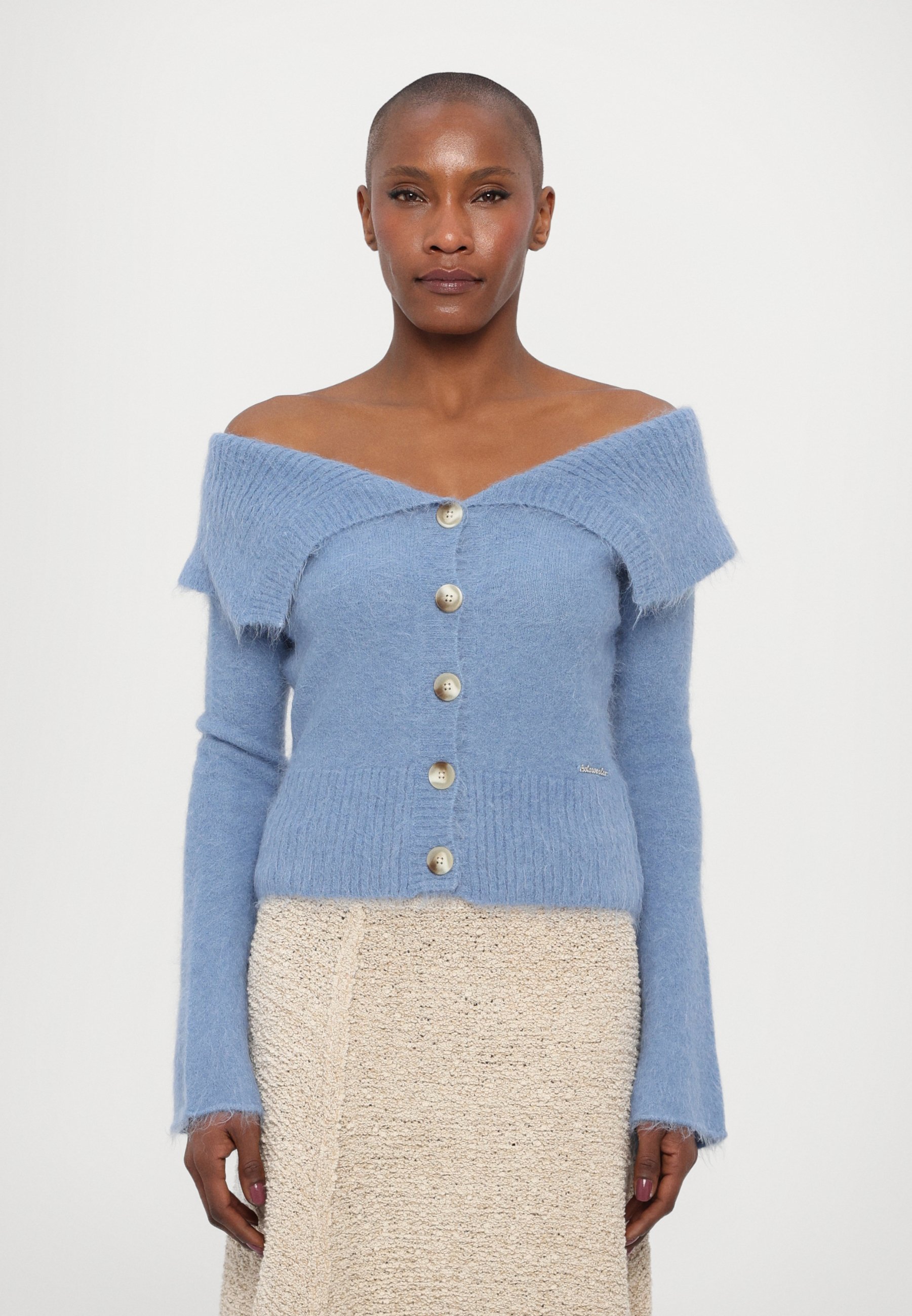 Holzweiler OFF SHOULDER CARDIGAN - Cardigan - blue/blue denim  display picture 1
